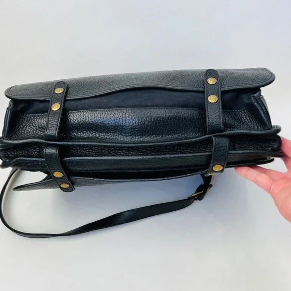 IL Bisonte Vintage Leather double sides Briefcase, Black - Picture 6 of 16